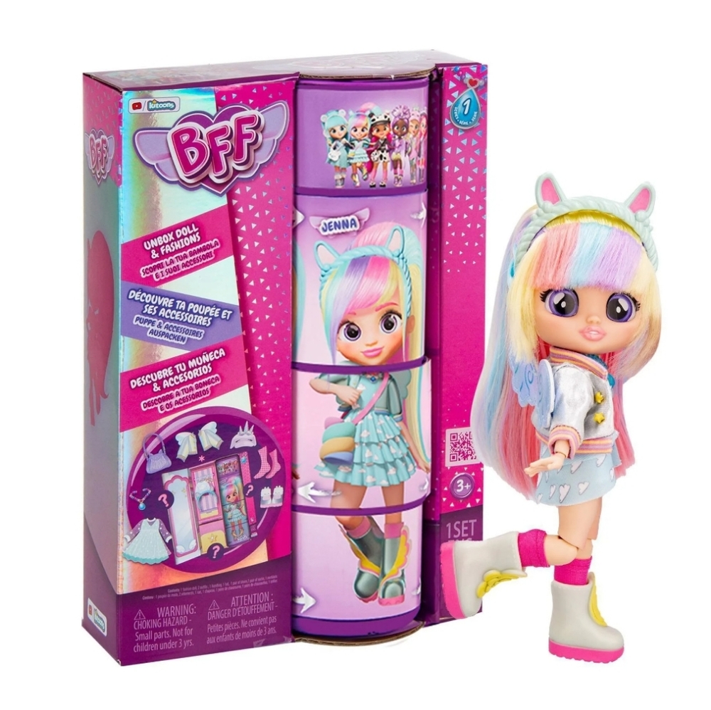 👑Cry Babies BFF Jenna Fashion Doll with 9+ Surprises